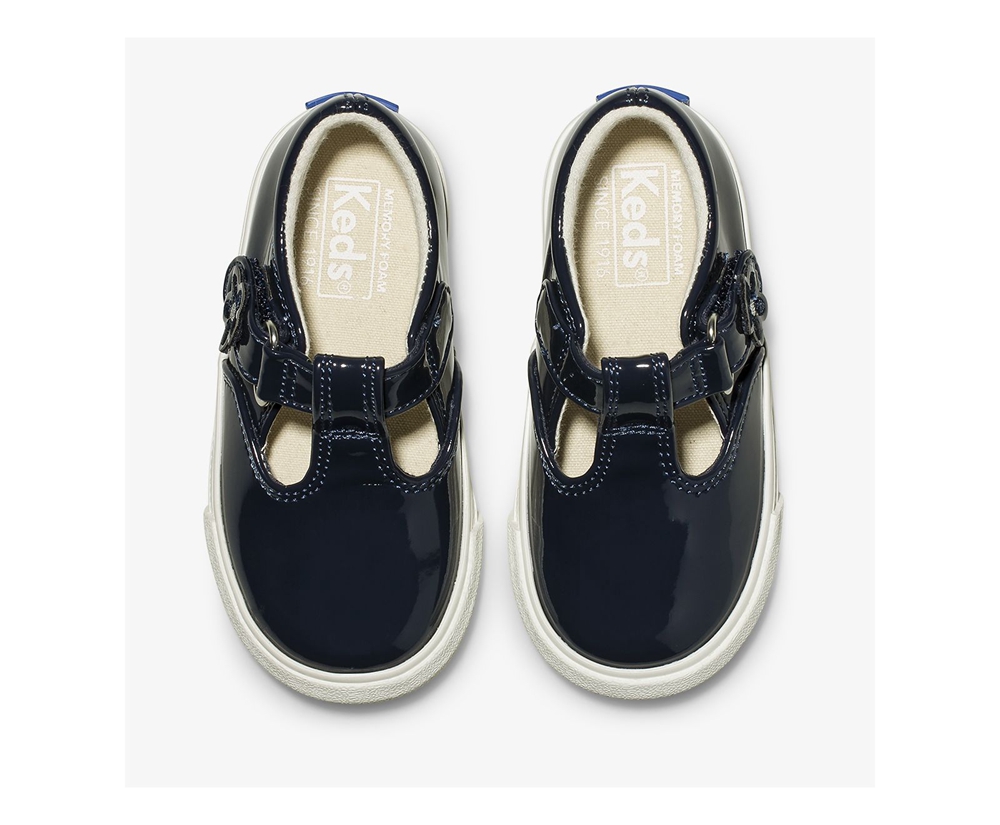 Keds Slip Ons Navy - Daphne Patent - Kids JUMBQP-146